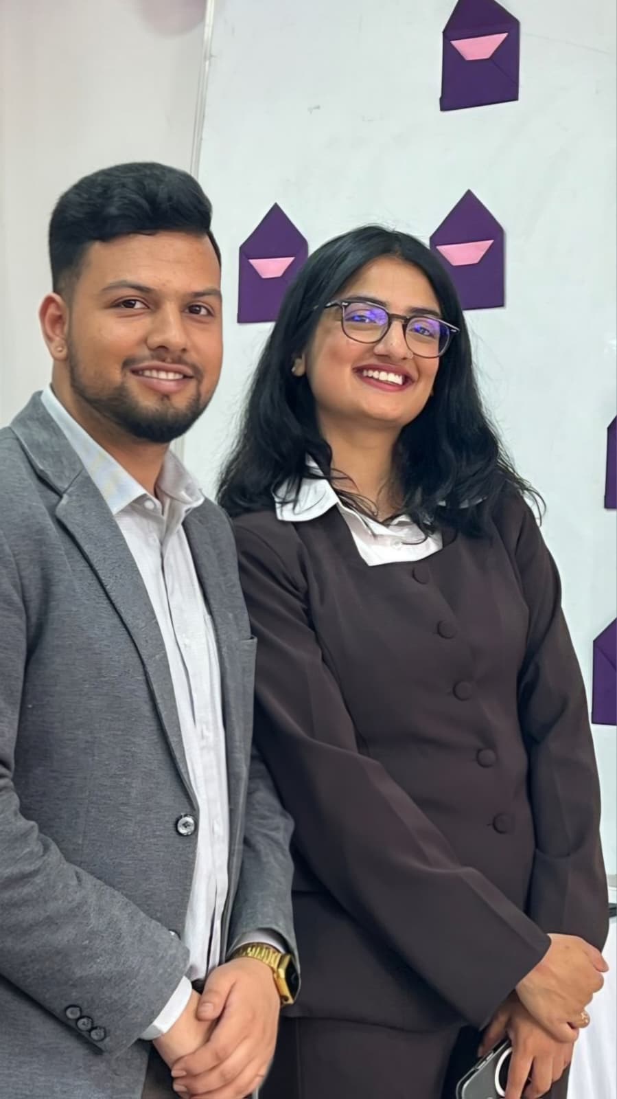 Apekshya and Bistrit smiling at the Makersday turnout